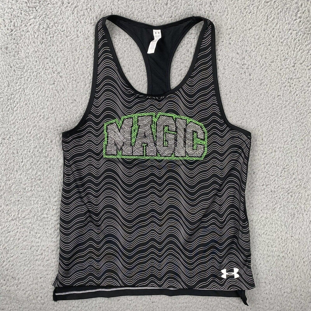 Under Armour Girls Youth Size Large Loose Fit Heat Gear Magic Bling 1264544